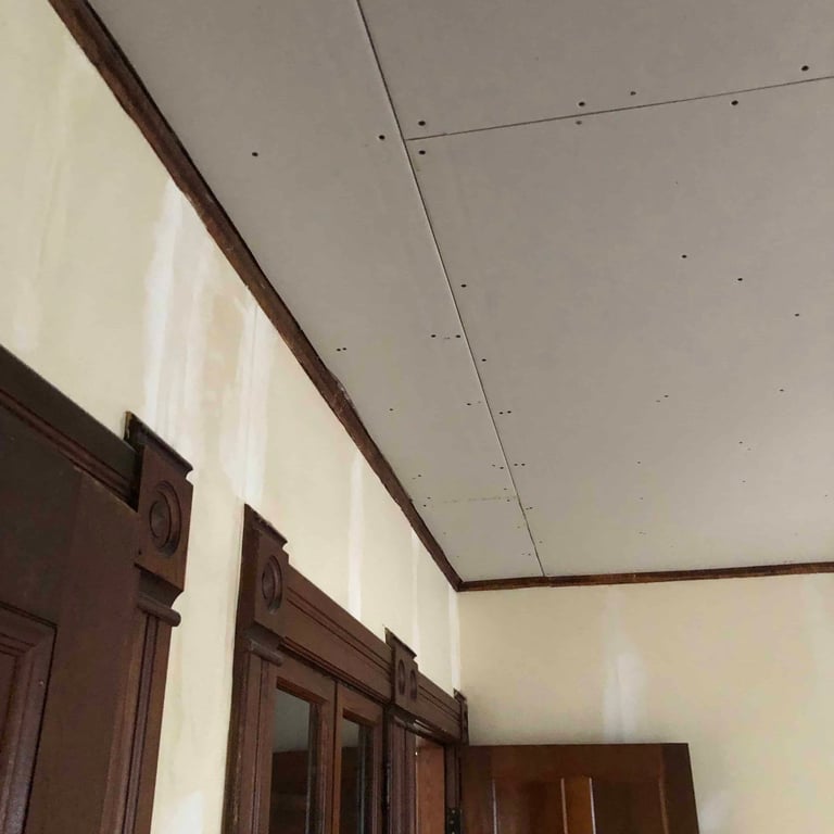 drywall installation on ceilings 