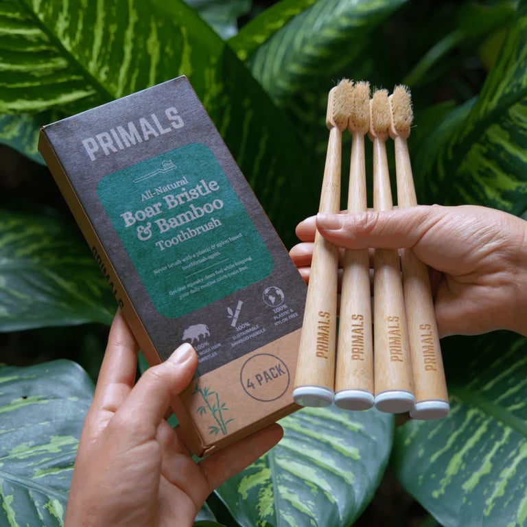 Primals boar bristle and bamboo toothbrush: The Best Organic Toothbrush