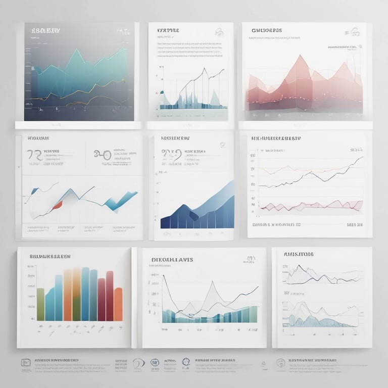 A vibrant dashboard displaying colorful marketing analytics and performance graphs.