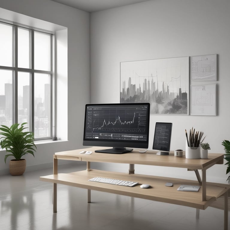 Team of marketing consultants collaborating enthusiastically around a table with laptops and coffee.