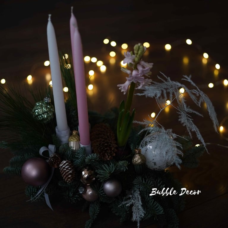 Kalėsinė dekoracija su žvakėmis Bubble Decor