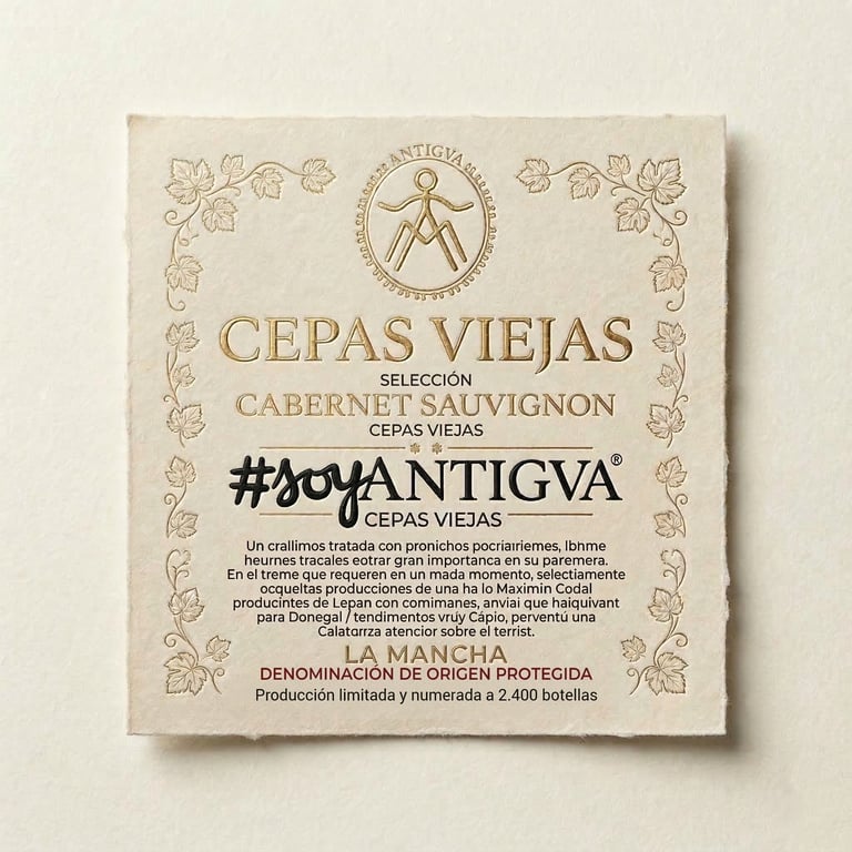 Etiqueta Selección Cepas Viejas Crianza 2017 - ANTIGVA