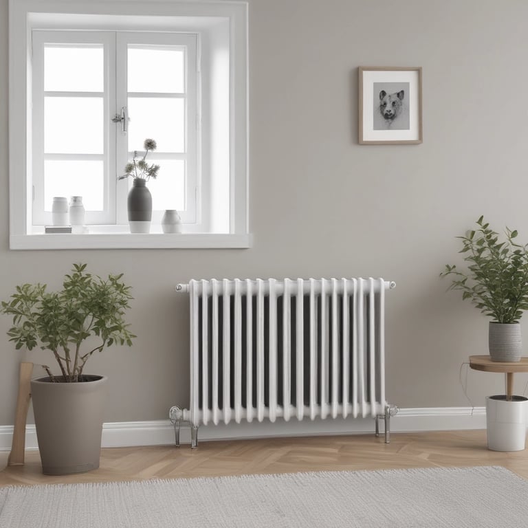 photo of gray oil heater