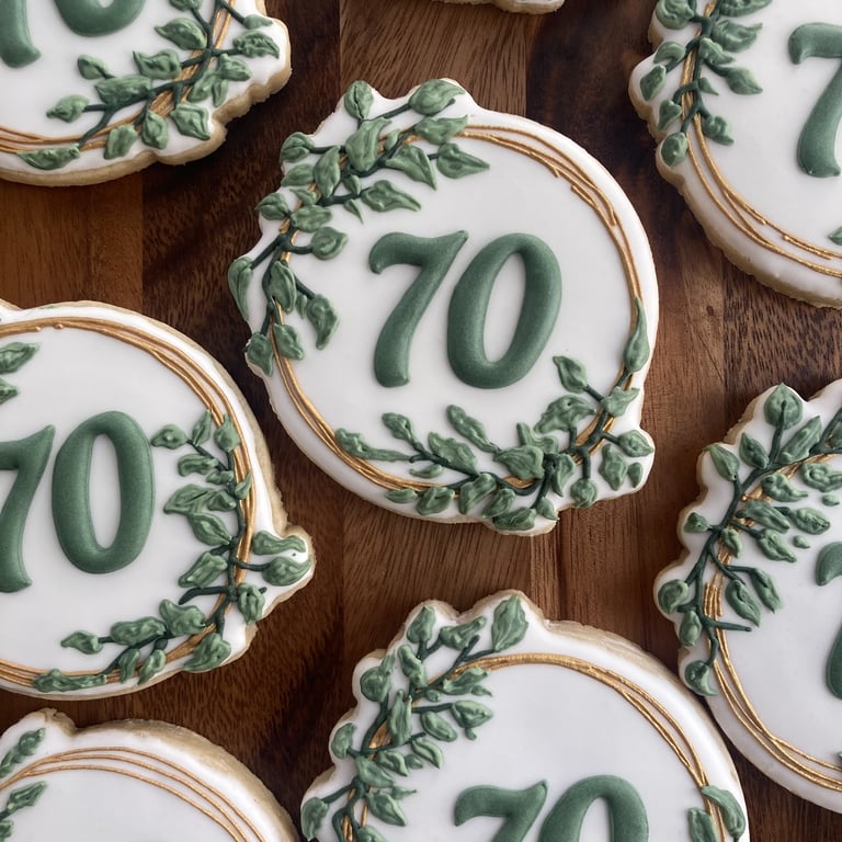 Birthday cookies; floral cookies