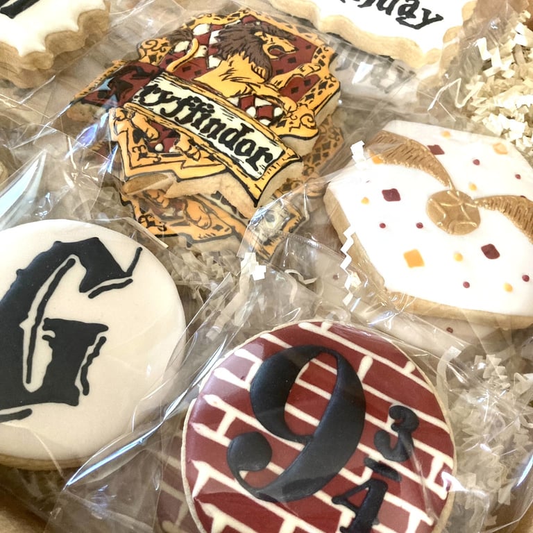 Harry Potter cookies; Gryffindor cookies