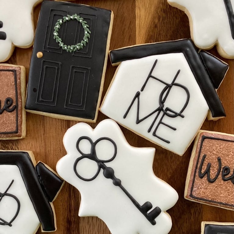Housewarming cookies; Realtor cookies