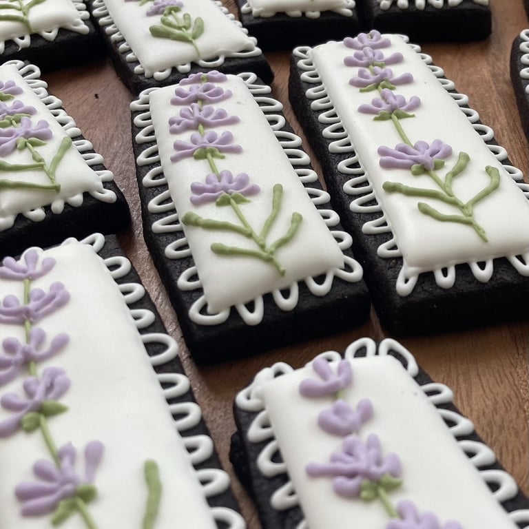lavender flower cookies