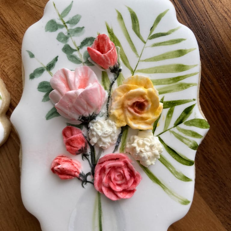 floral cookies