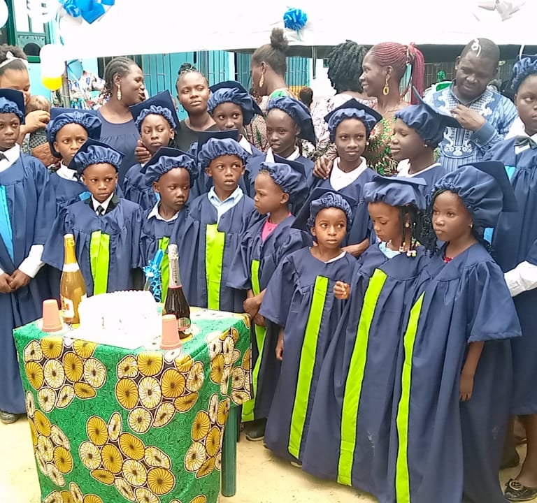 Children celebrating at Divine Image Nursery and Primary School
