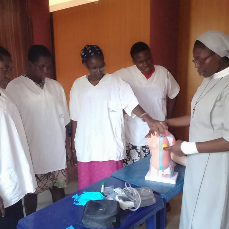 Young adults participating in practical skills training program