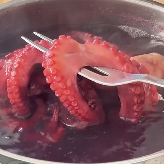 Cook the octopus for about 15 minutes per pound
