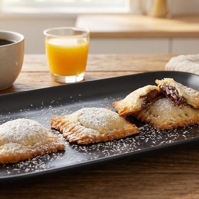 Gluten-Free puff pastry cookies with chocolate