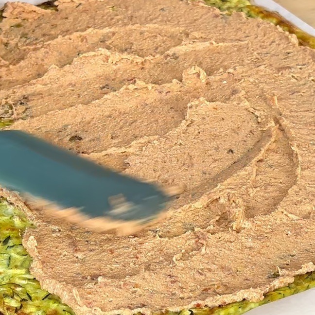 Spread the ricotta mixture evenly over the surface
