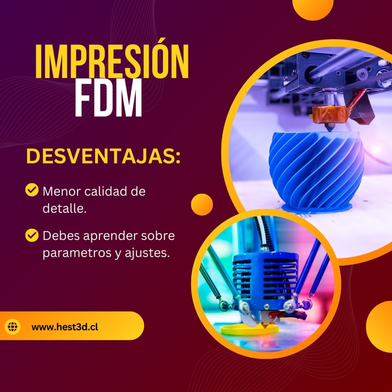 Desventajas de la impresión 3D FDM