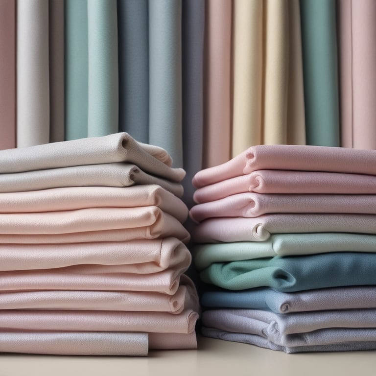 A textile workshop with numerous sewing machines arranged in two rows along a spacious, well-lit room. Several workers are seated at the machines, diligently crafting or sewing garments. The space is organized yet filled with fabric pieces scattered on the floor, contributing to a busy atmosphere. Overhead, fluorescent lights evenly illuminate the area, and large windows line the walls, allowing natural light to filter in.