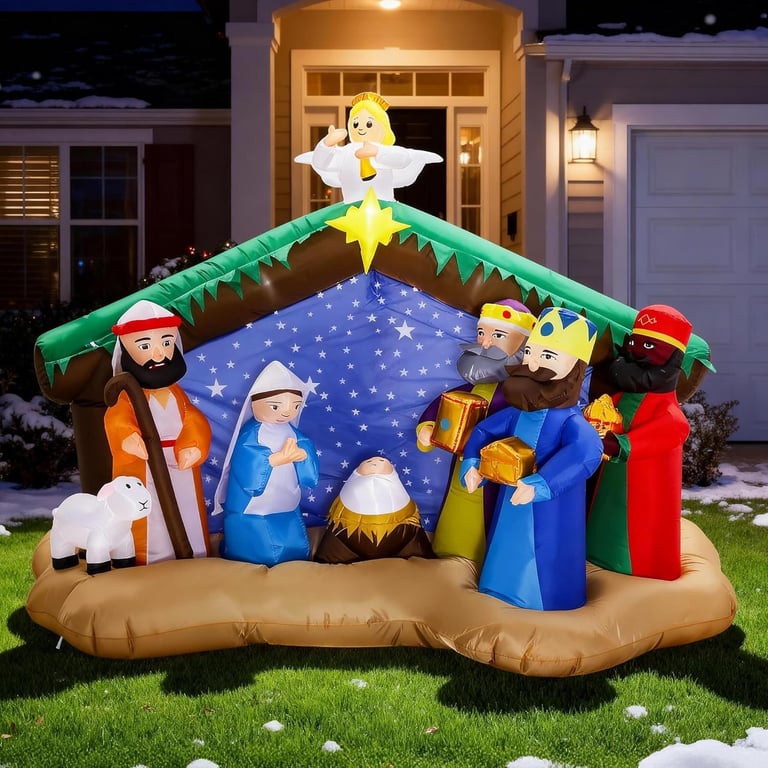 Outdoor inflatable Nativity scene