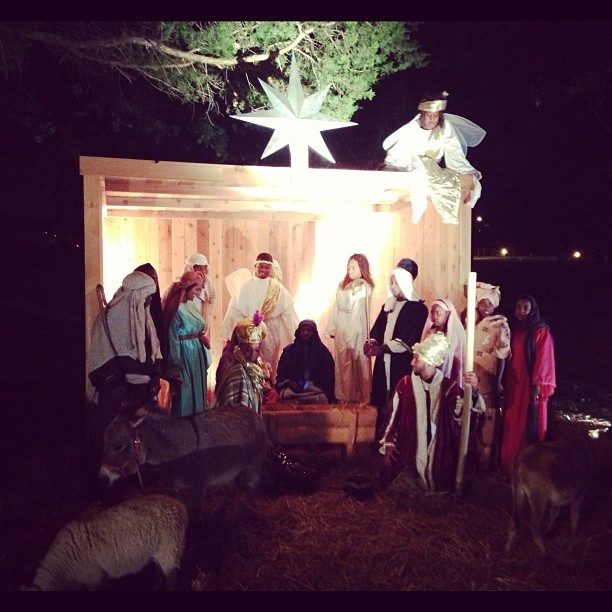 photo showing a living nativity