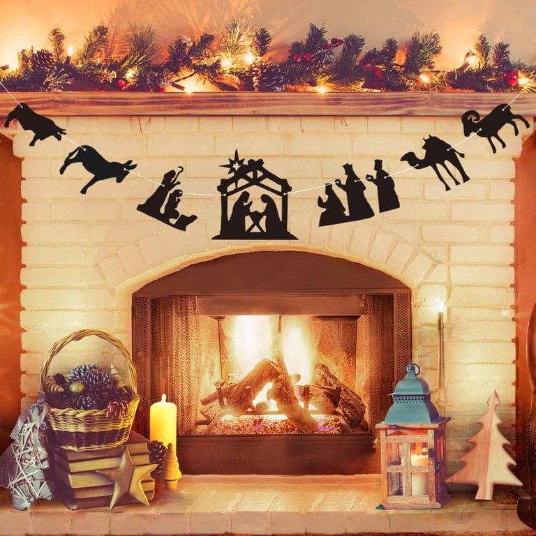 fireplace Nativity