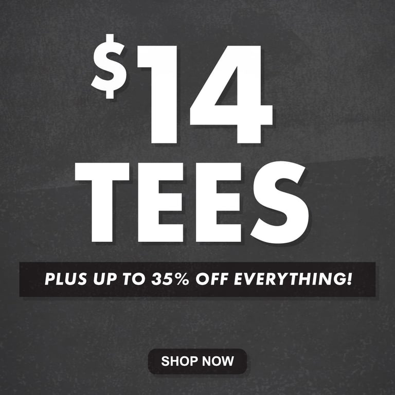 14 dollar tees at The Design Technician, Plus 35% off everything else