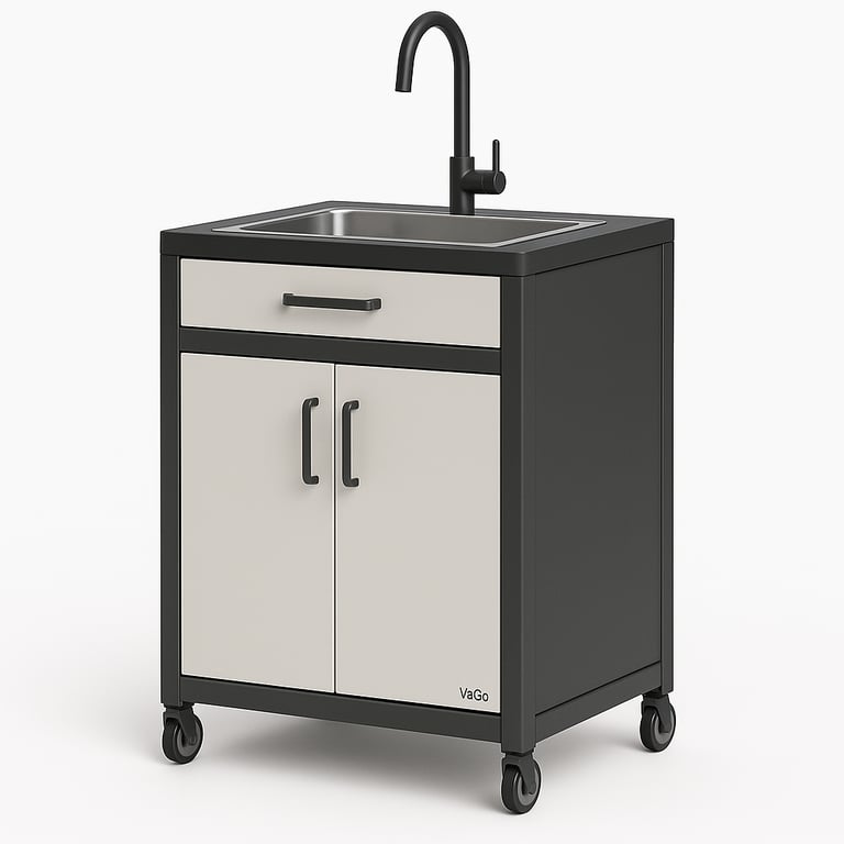 a kitchen sink with a sink and a faucet faucet