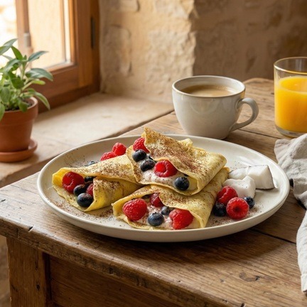 Come fare crepes di cocco per colazione