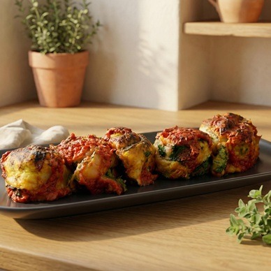 Ricetta mediterranea con pasta sfoglia, spinaci, ricotta e prosciutto