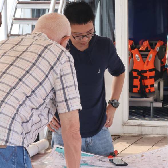 Volaktra team checking map layouts.