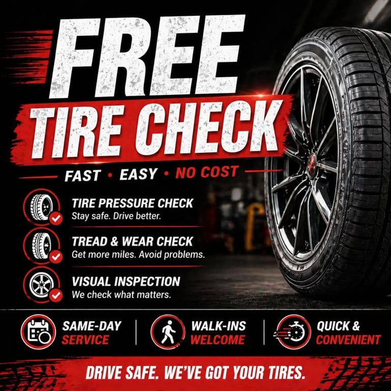 FREE TIRE CHECK FAST TIRE SHOP LOS ANGELES