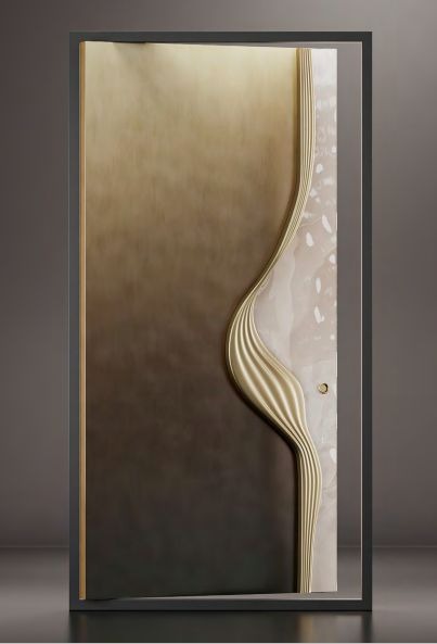 Porte en inox doré
