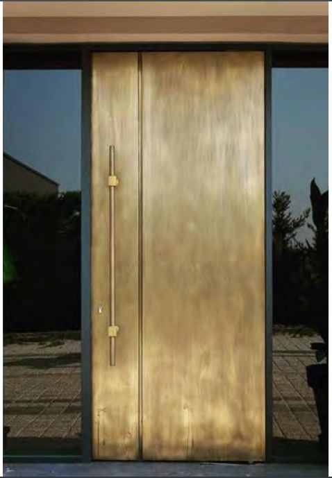 Porte en inox doré effet laiton Maroc