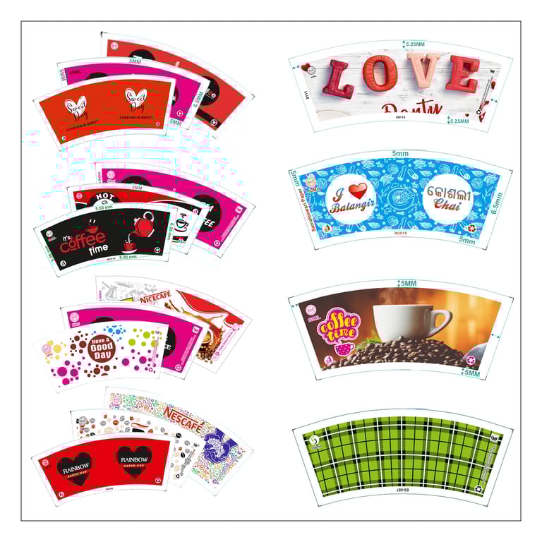 Paper Cups and Glasses Blanks_Fans - For the Wall