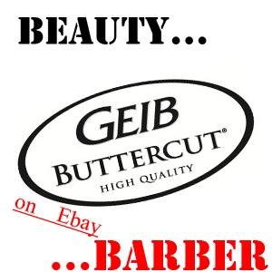 A link to discounted William Geib Buttercut beautician & barber scissors for sale on Ebay.