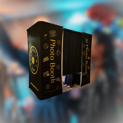 Enclosed Photo Booth Cabin Classic Wedding Events fun moments