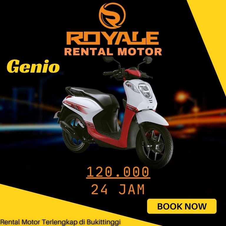 rental motor honda genio padang
