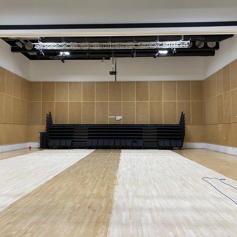 Whitley Bay HighSchool Refurbished Main hall 365m2 Sanding and Sealing