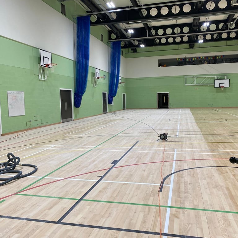 Jedburgh High School Sanding, Sealing and Lines