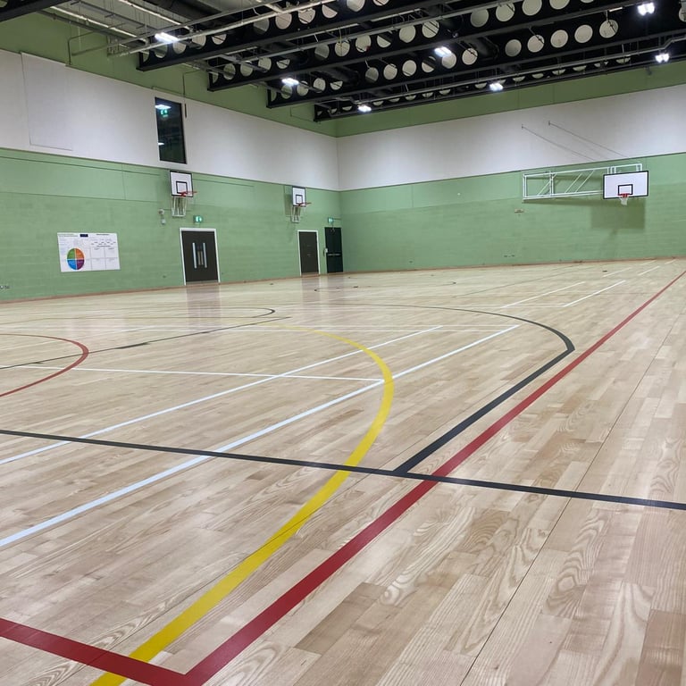 Jedburgh High School Sanding, Sealing and Lines