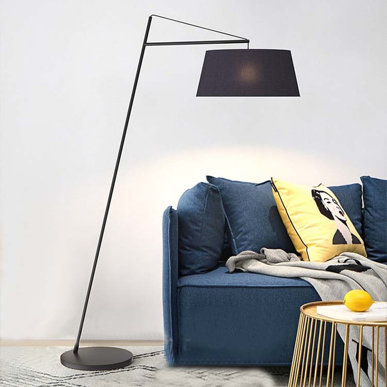 0530 Classic Standing Industrial Arc Light with Lamp Shade