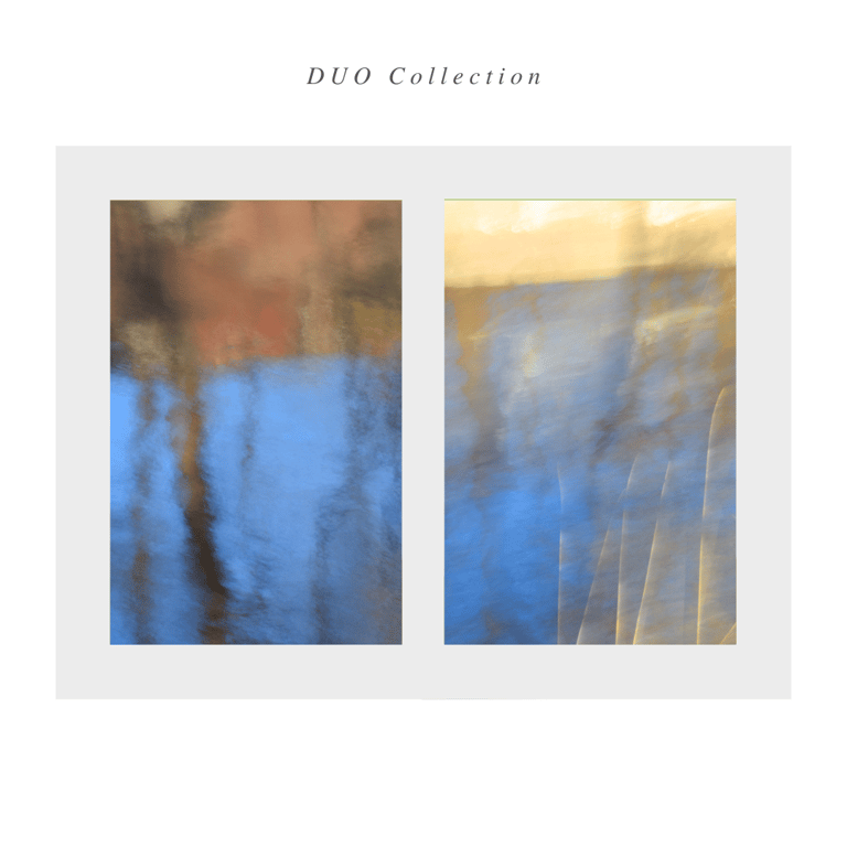 two pictures of nature by a canal ICM