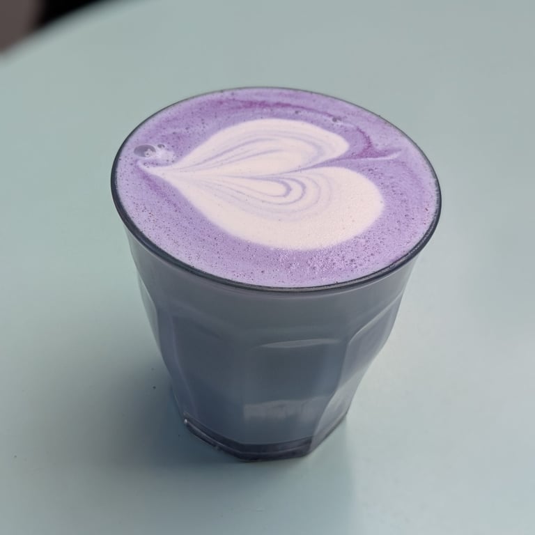Ube Latte patate douce violette Jaco Coffee
