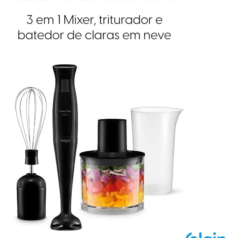 Mixer Vertical Turbo Chef Elgin 3 Em 1 200w Preto 110v Preto