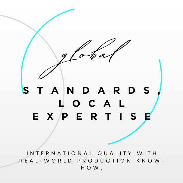 International fashion design standards with local production expertise.