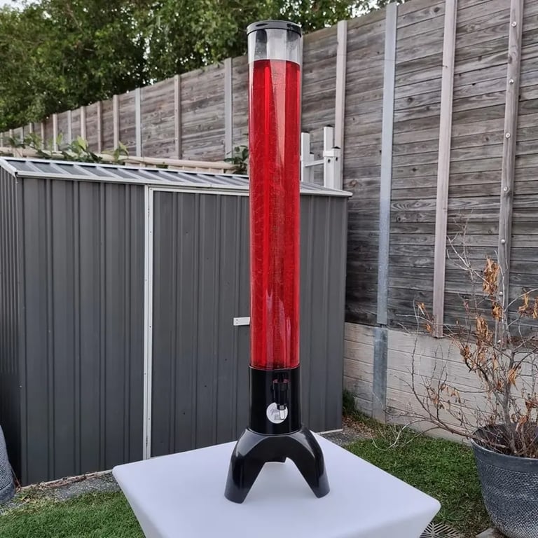 Drink Tower as hyrdration station at a Xmas Party in Slackscreek, Logan - party hire by SweetAz Co.