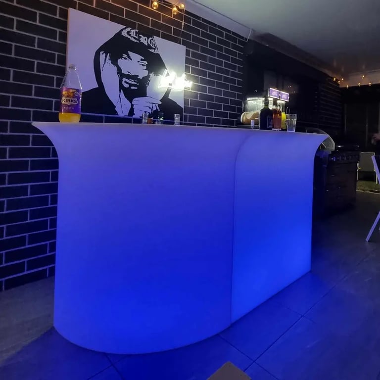 Glow Bar captured at a Birthday Party in Sheldon, Redlands - party hire by SweetAz Co.