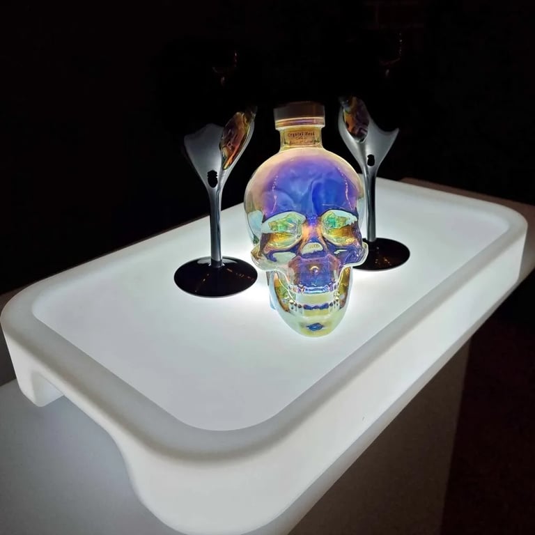 Glow Tray for highlighting product at a Serving Event in Capalaba, Redlands - party hire by SweetAz Co.