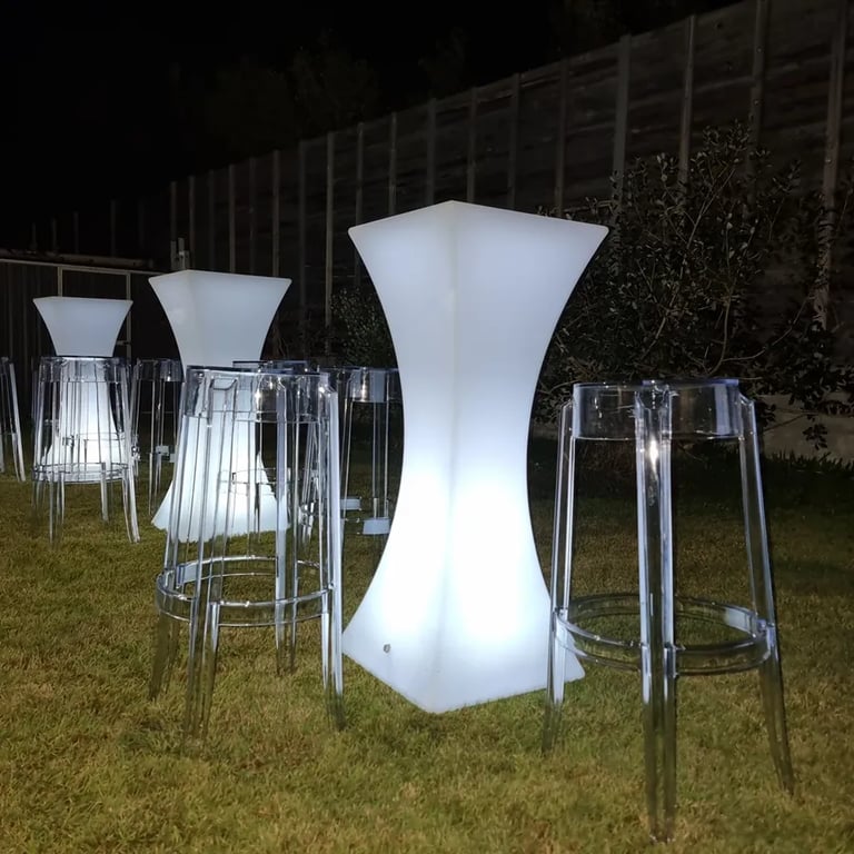Outdoor Stool hired for seating at a Birthday Party in Birkdale, Redlands - party hire by SweetAz Co.