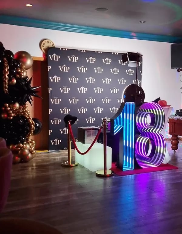 Photo Booth transforming an 18th Celebration in Redlands, Queensland - party hire by SweetAz Co.