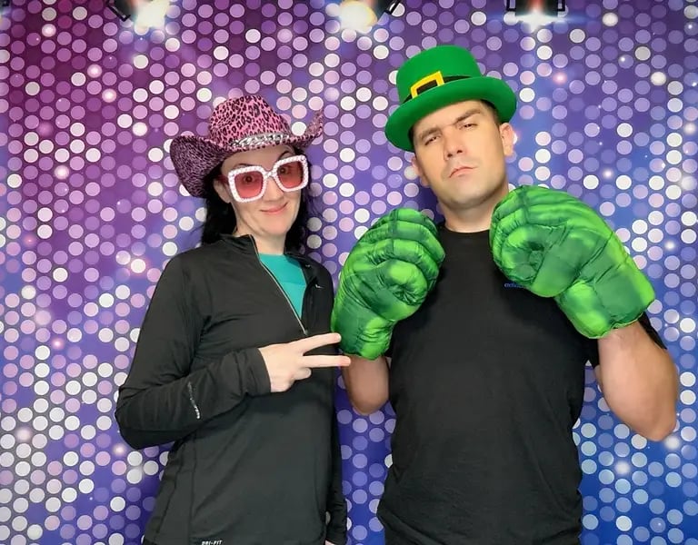 Photo Booth setup for a Birthday Party in Cleveland, Redlands - party hire by SweetAz Co.