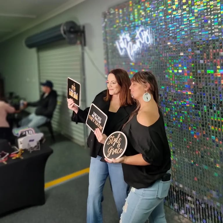 Photo Booth at a Forty Birthday in Arundel, Gold Coast - party hire by SweetAz Co.