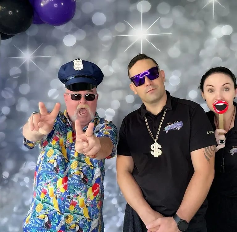 Photo Booth setup for a Sixtieth Birthday in Southmclean, Logan - party hire by SweetAz Co.